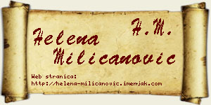 Helena Milicanović vizit kartica